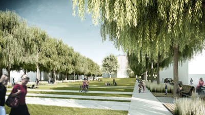 Park auf der Harburger Schlossinsel