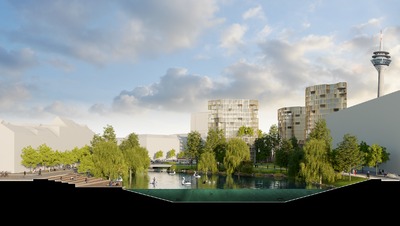 Blaugrüner Ring Düsseldorf