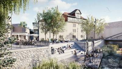 Fuldaufer zwischen den Brücken Rotenburg an der Fulda